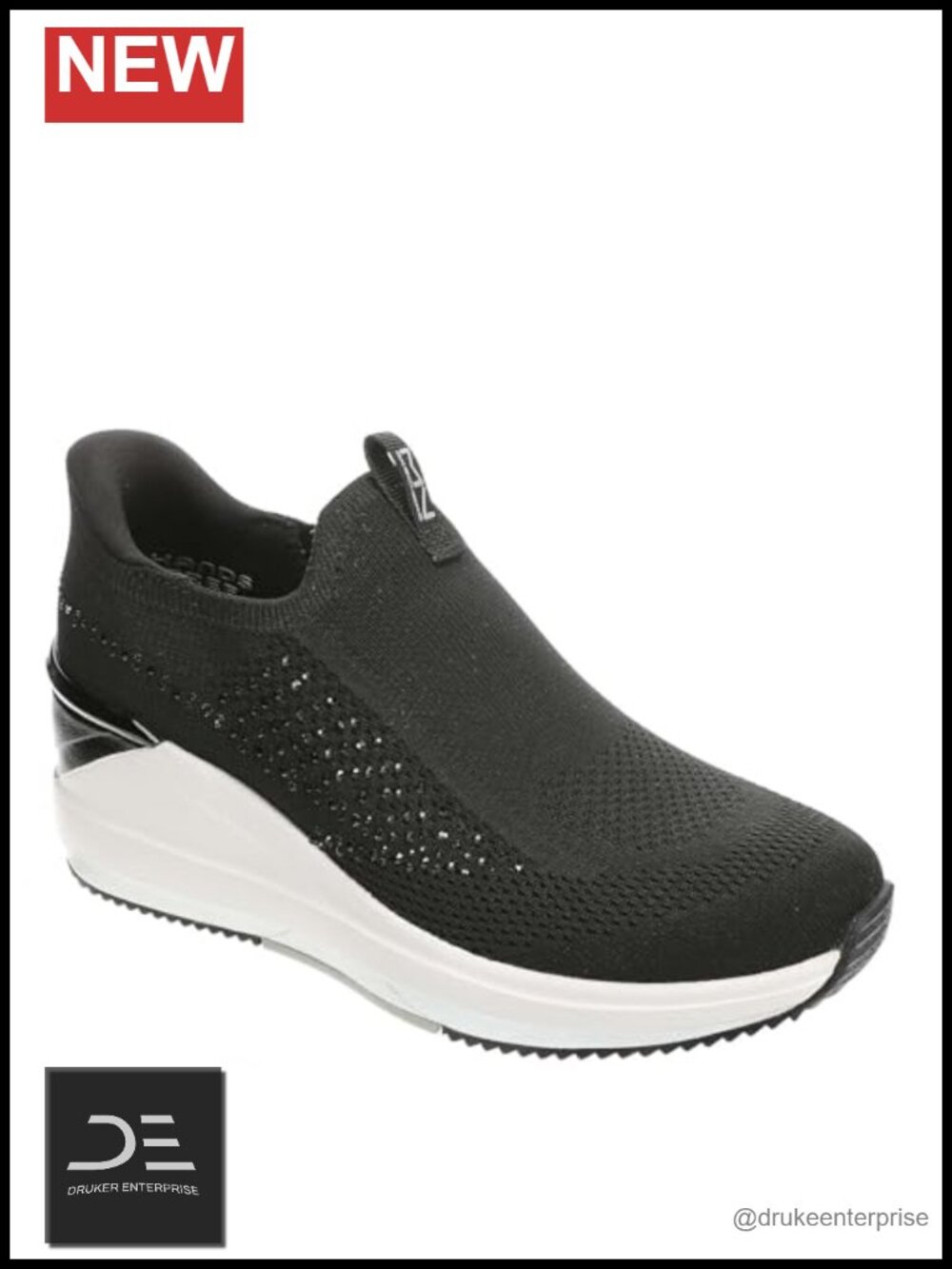 Hands Free Slip-ins Wedge Sneaker with Memory Foam 2.5 inch Heel